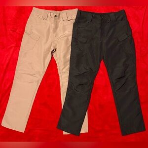 2 for 1: Cargo pants with rip-stop material-Grey & Khaki - Large